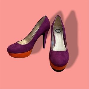 Purple/Orange Guess Heels